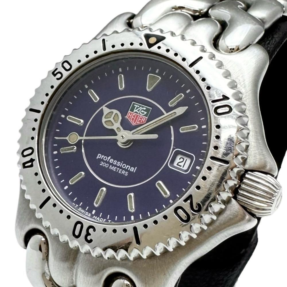 TAG HEUER/タグホイヤー プロフェッショナルセル デイト WG131A 腕時計 ステンレススチール クオーツ ネイビー文字盤 レディース_画像1