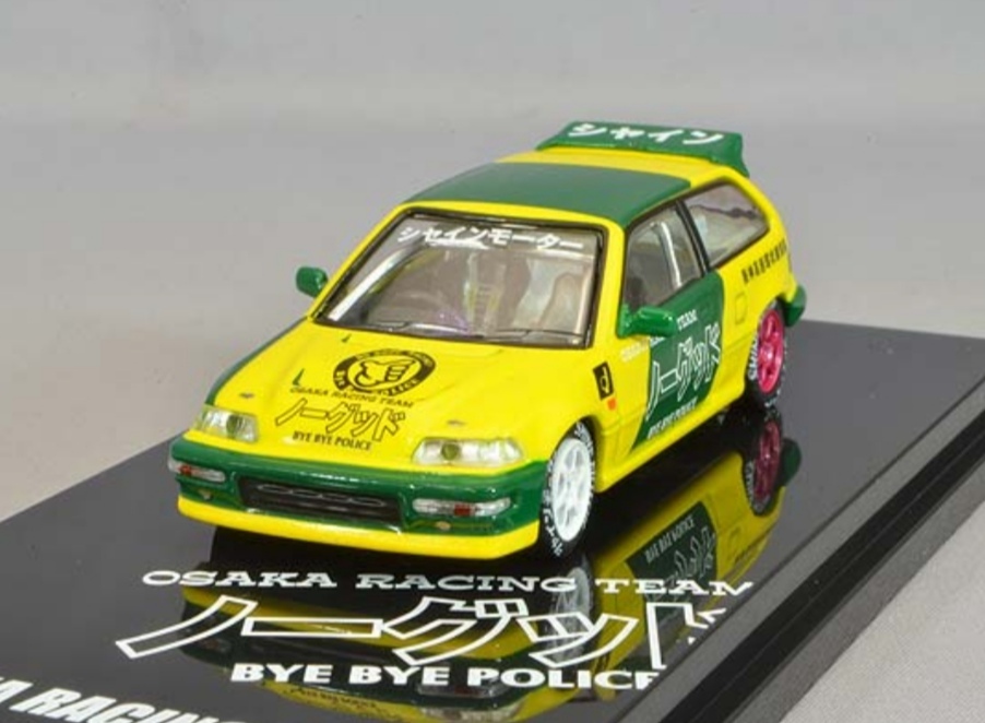 即決！ イノモデル INNO64 1/64 ホンダ グランド シビック EF9 No Good Racing 2019 大阪オートメッセ フィギュア付 新品・未開封品_画像5