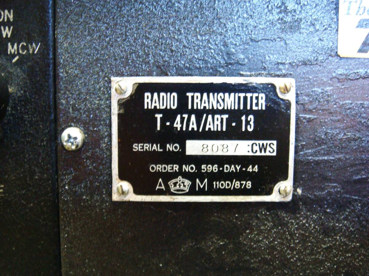 原爆投下のB-29にも搭載されていた？813ファイナル807プッシュプルモジュレーター、自動RF同調機構のART-13送信機の出品です。の画像5