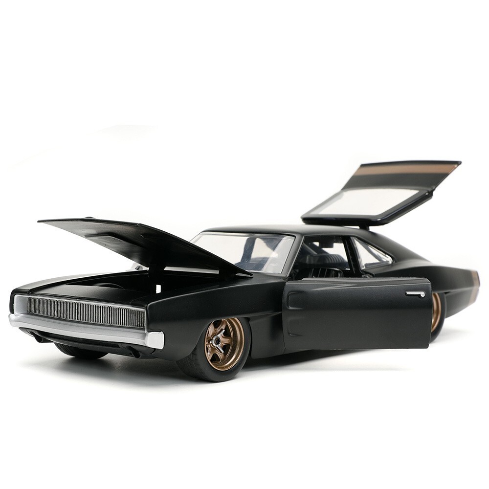 JADA TOYS 1/24 ダッジ チャージャー 1968 ワイルドスピード9 ドム マットブラック Fast & Furious 9 Dodge Charger Widebody 32614の画像5