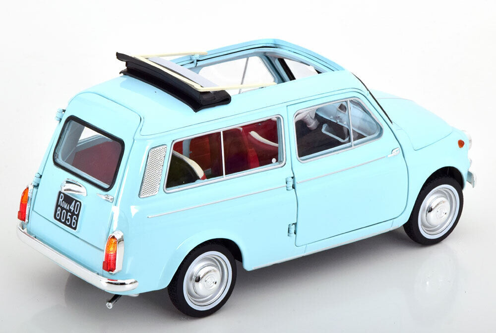 ノレブ 1/18 フィアット 500 ジャルディニエラ 1964 ライトブルー NOREV FIAT 500 Giardiniera フル開閉_画像4