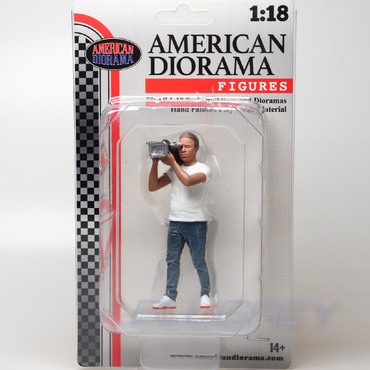 アメリカン ジオラマ 1/18 オンエア カメラマン 男性 American Diorama Figure On-Air 3 フィギュア_画像1