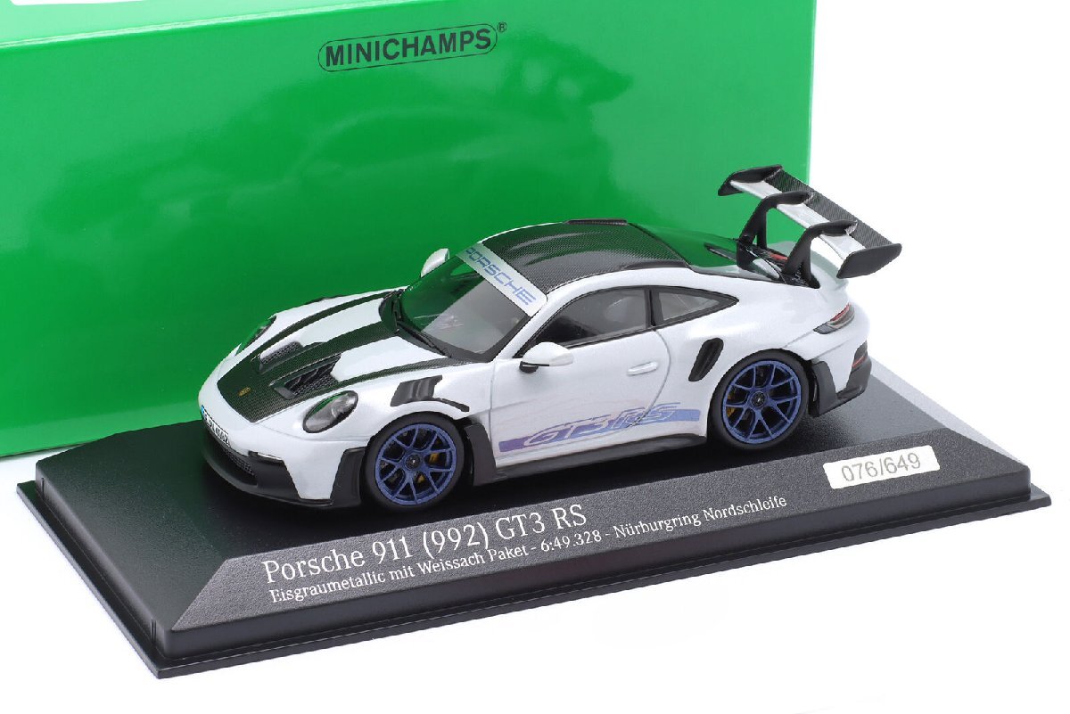 ミニチャンプス 1/43 ポルシェ 911 992 GT3 RS 2022 ニュルブルクリンク レコードラップ MINICHAMPS PORSCHE 限定 ミニカー_画像1
