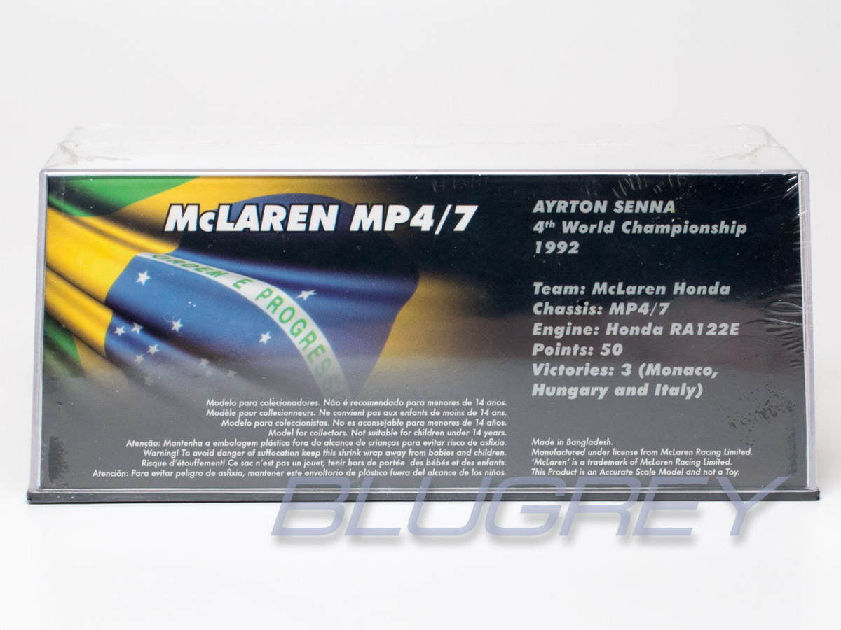 アルタヤ 1/43 マクラーレン ホンダ F1 MP4/7 1992 ドイツGP アイルトン セナ MCLAREN HONDA AYRTON SENA ALTAYAの画像8