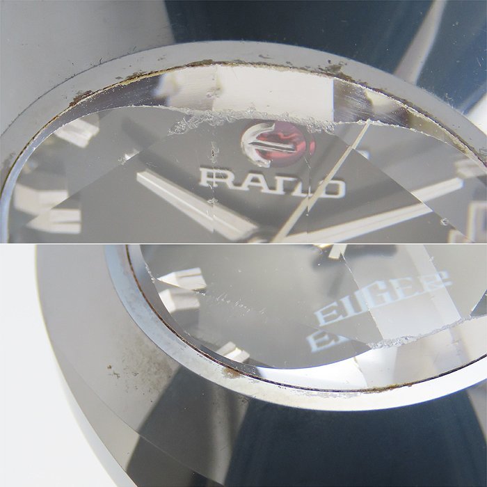 １円スタート！ RADO ラドー EIGER アイガー 自動巻 デイト メンズ 腕時計 カットガラス 社外ベルト(ジャンク) 逸品質屋 丸高 K00132_画像7