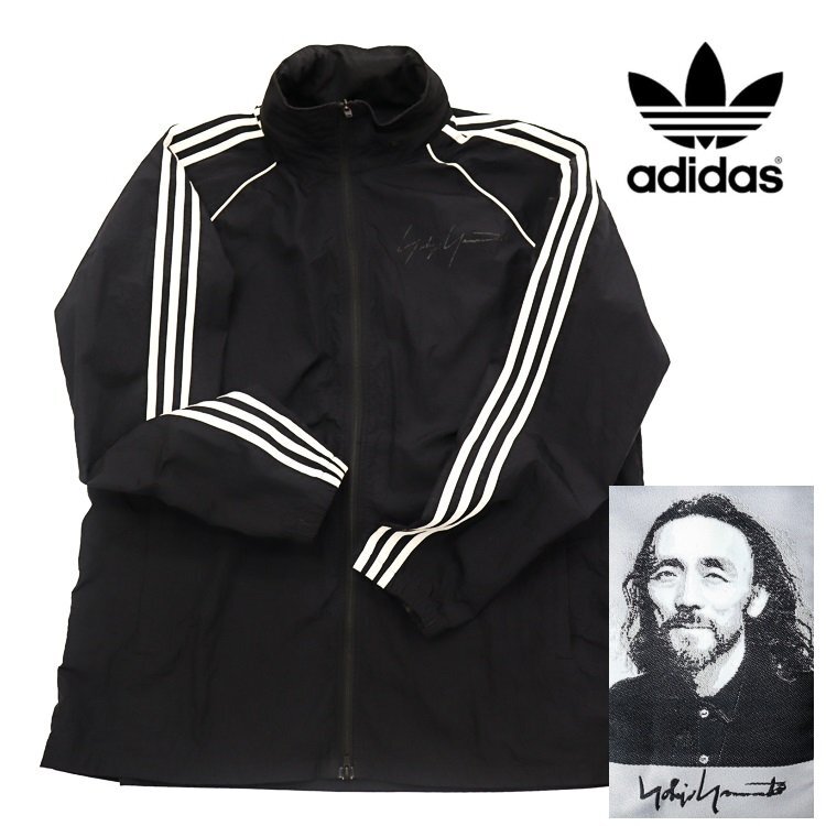 【1円/人気】Yohji Yamamoto Adidas コラボ YY WINDBREAKER シワ加工 ウィンドブレイカー シグネチャー フード 2020 ナイロン 2XL 41009_画像1