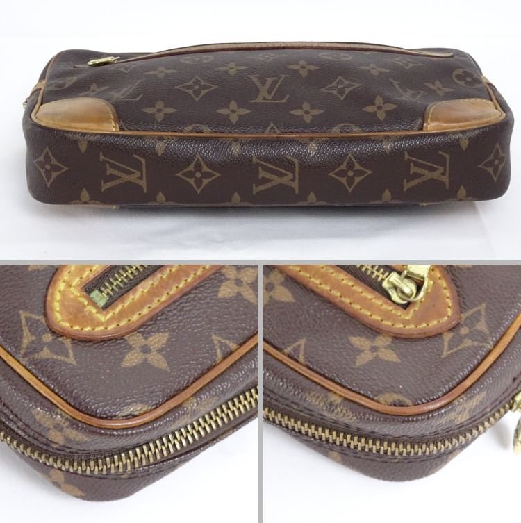 【1円/ジャンク】ルイヴィトン LOUIS VUITTON モノグラム マルリー ドラゴンヌ GM M51825 クラッチ セカンドバッグ 40775_画像4