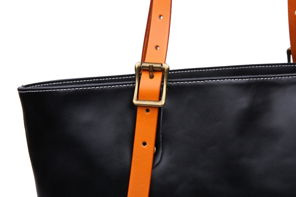 D20新品人気鞄 ビジネスバッグ トートバッグ レディーズ メンズ 2way ハンドメイド 栃木レザ- 革牛床革黒の画像7
