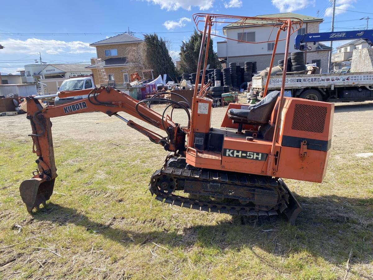 【埼玉県】クボタ　KUBOTA ミニユンボ　KH-5H　10馬力　時間954 バックホー油圧ショウベル鉄キャタ　中古重機_画像2