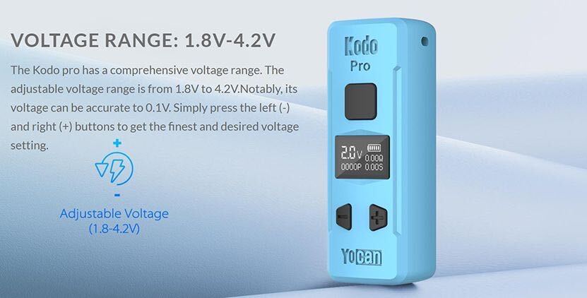 Yocan Kodo Pro 液晶付き BoxMod 510スレッド バッテリー CBD CBNの画像2