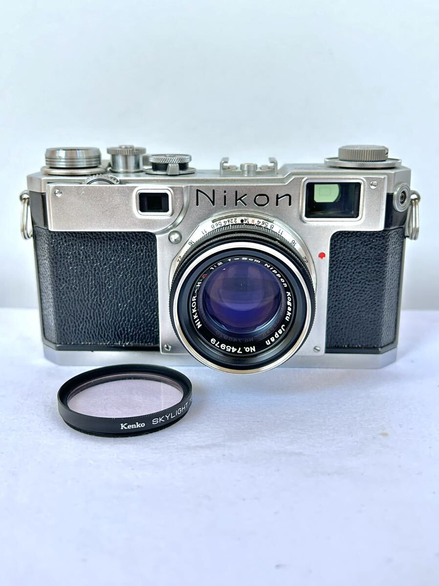 ニコン NIKON S2 NIPPON KOGAKU JAPAN NIKKOR-H.C 5cm F2 レンジファインダー フィルムカメラ 動作品