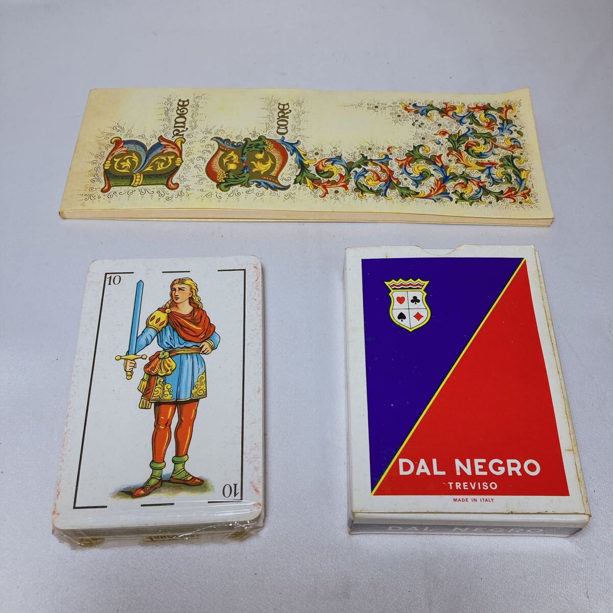 イタリア トランプ ギャンブル ゲーム DAL NEGRO ダルネグロ TREVISO カードゲーム アンティーク カード未開封 木箱付きの画像3