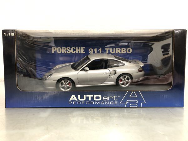 Autoart 1:18 ポルシェ 911 ターボ 自動車模型 箱付き / オートアート 1/18 ミニカー PORSCHE 911 TURBO い827aの画像1