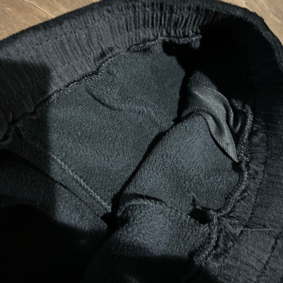 【2-3回着用】コーデュロイ　ワイドパンツ　裏起毛　ブラック　韓国で購入 ワイドパンツ パンツ コーデュロイ