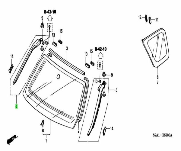 ホンダ CR-V ガーニツシユ R フロント Front Right Garnish HONDA JDM OEM メーカー純正品_画像2