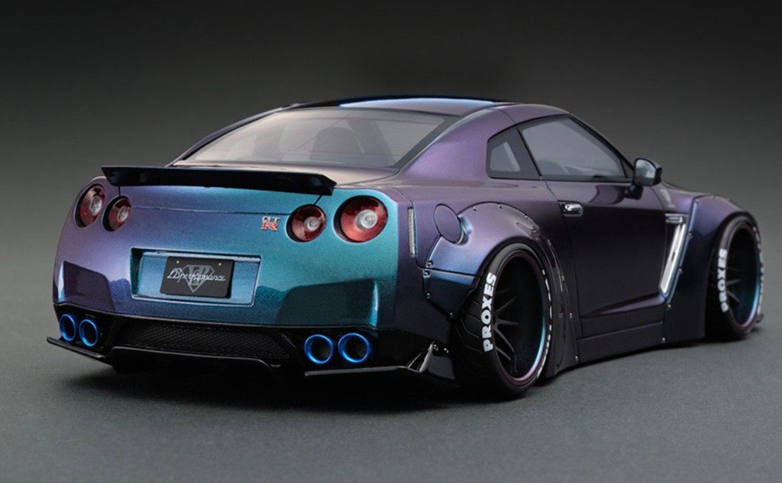  1/18 LB-WORKS GT-R (R35) Metallic Purple / Green RESIN MODEL WEB