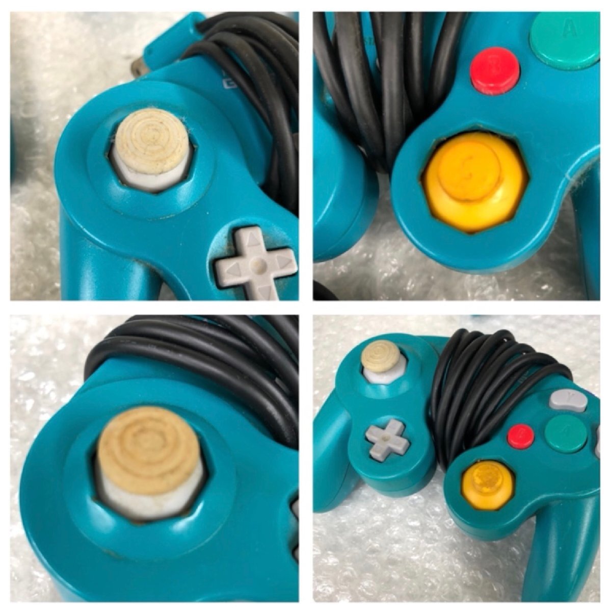 [ junk ] nintendo Nintendo Nintendo Game Cube controller emerald blue 10 piece together set DOL-003 240220SK311366