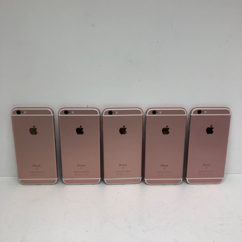 【ジャンク品】Apple iPhone 5点セット 16GB MKQM2J/A A1668 ローズゴールド 利用制限 au docomo 〇 231018SK251413_画像2