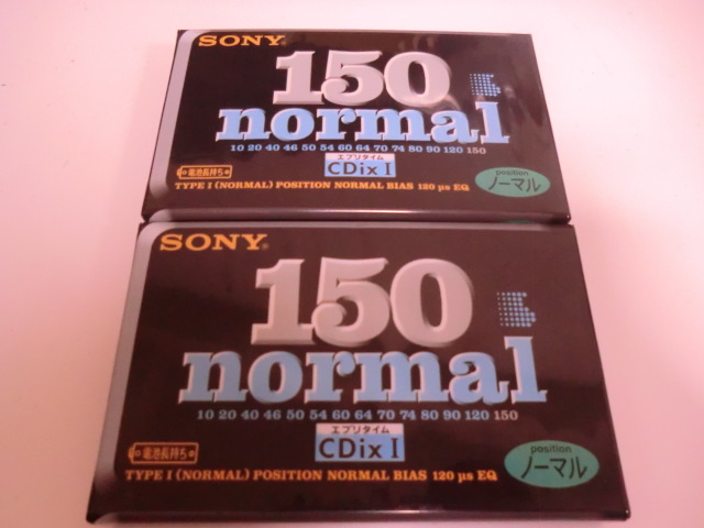送料無料　ソニー SONY　１５０分ノーマル カセットテープ　CDix I　2本セット　　　日本製 C-150CDx1D　　_画像1