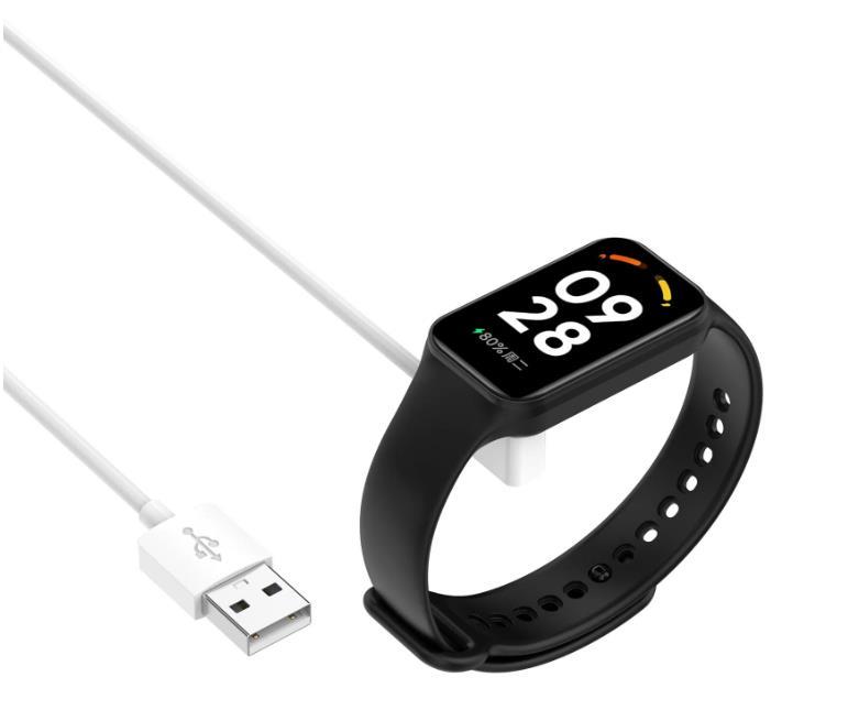 【ブラック 1m】Xiaomi Smart Band 8 / 8 Pro/Redmi Band 2 Watch 3 Lite/Watch 3 Active スマートウォッチ 充電 USB ケーブル 