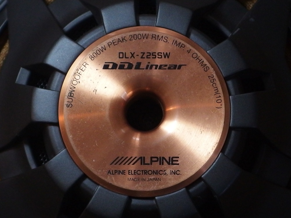 ALPINE アルパイン　DLX-Z25SW DDLinear　25cm　サブウーハー_画像3