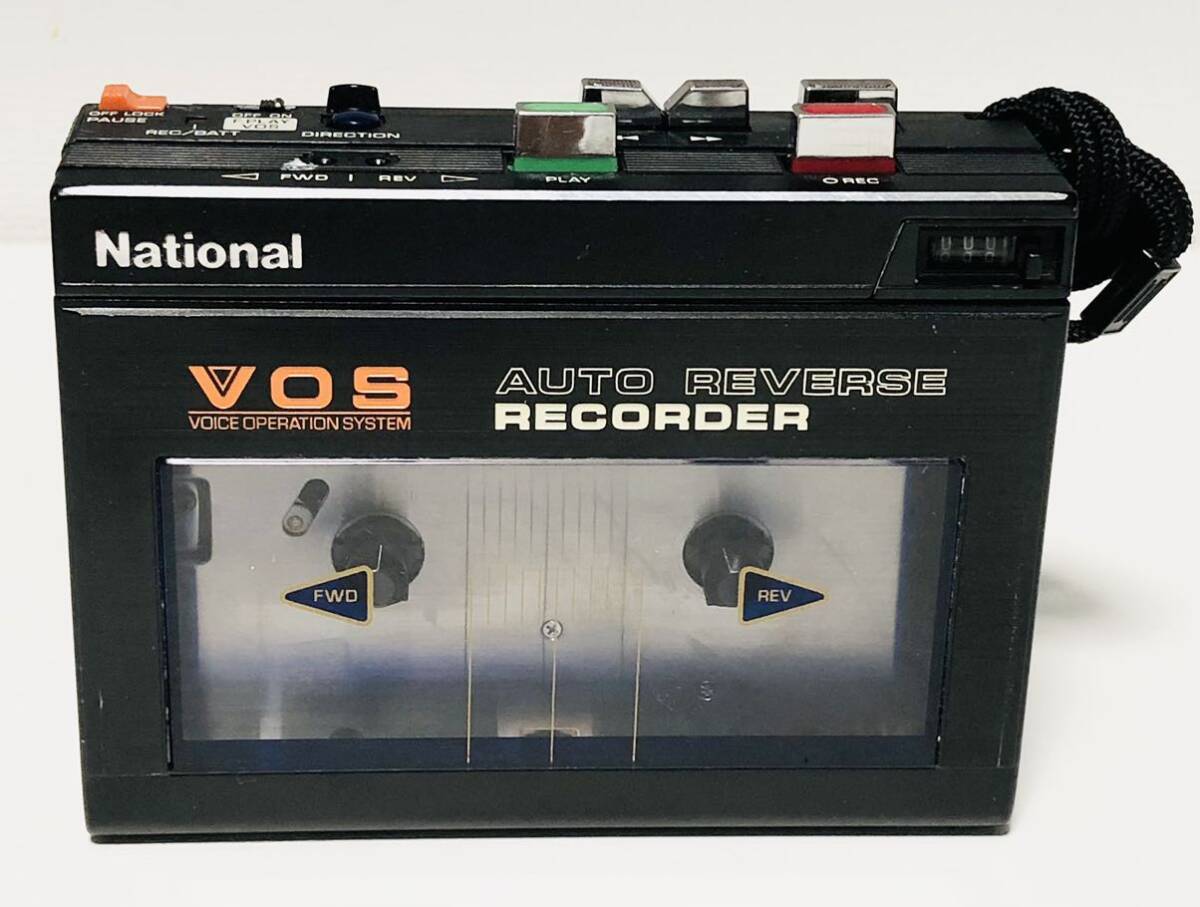 ★当時物★ National カセットレコーダー RQ-383 オートリバース ボイスオペレーションシステム 動作品_画像1