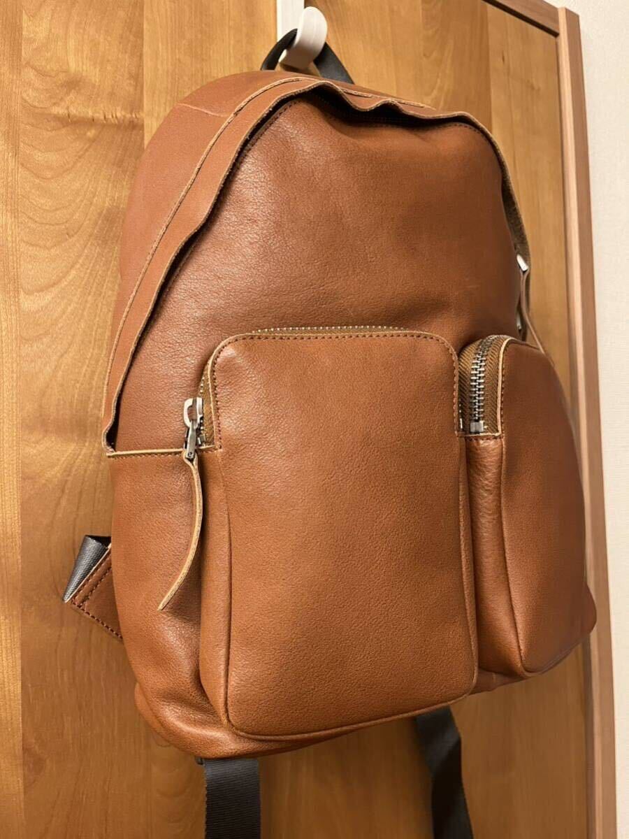 ECCO エコー CASPER SMALL BACKPACK SOFT LEATHER レザー デイパック レザーリュック col：AMBER ブラウン バックパックの画像3