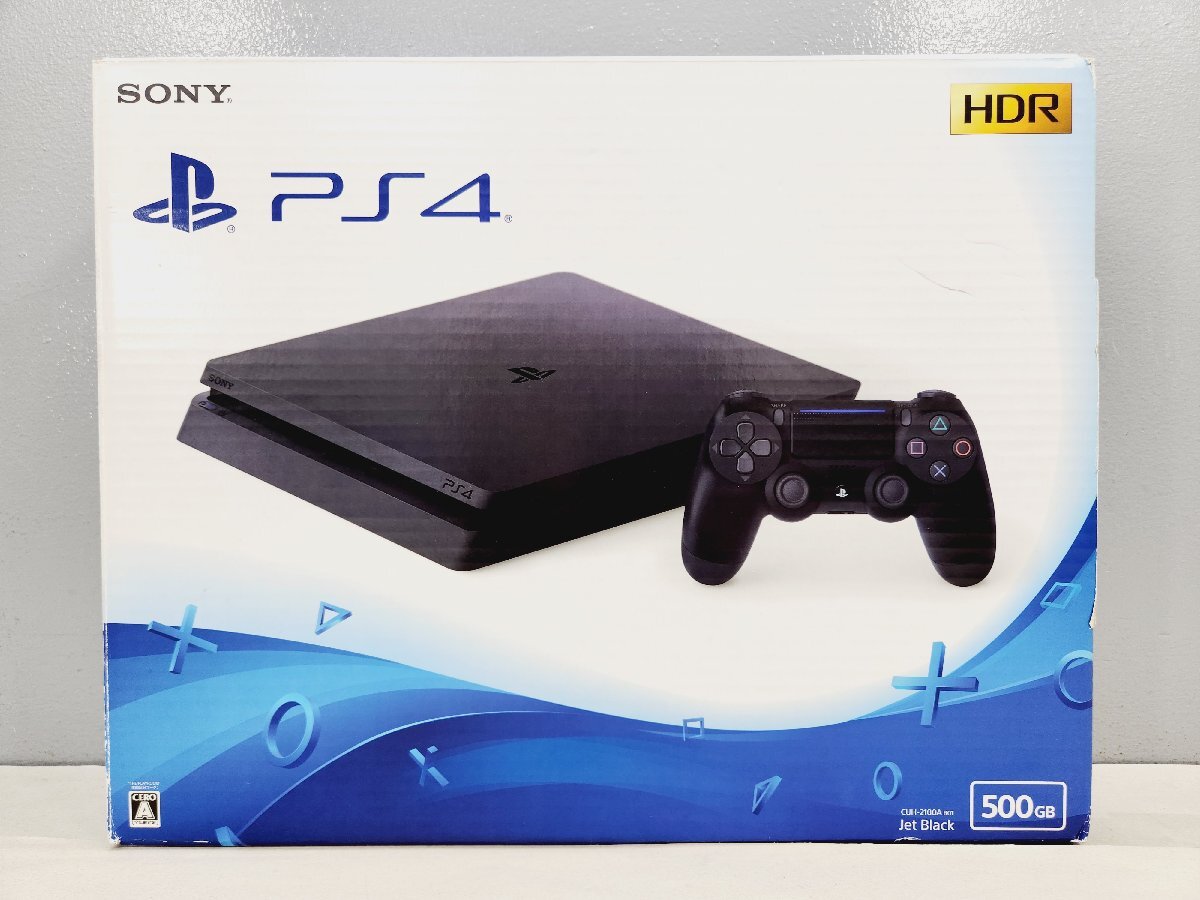 〇【6】初期化済 SONY PlayStation4 Slim CUH-2100AB01 500GB ジェットブラック ソニー プレイステーション4 PS4 同梱不可 1円スタート
