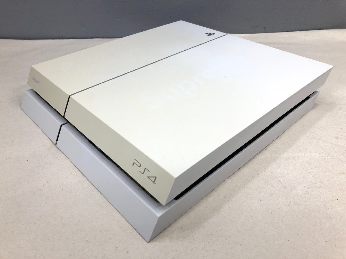 〇 動作確認済み 初期化済み SONY PlayStation4 CUH-1100A 500GB グレイシャー・ホワイト 箱無し ソニー プレステ4 PS4 同梱不可 1スタ_変色（黄ばみ）・ステッカー跡 あります