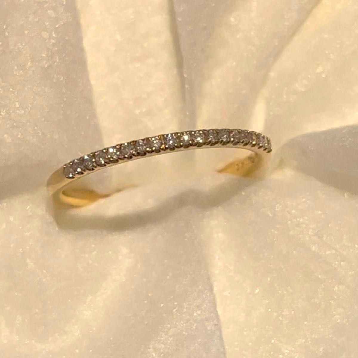 スタージュエリー K18 0.07ct ダイヤモンド エタニティリング 