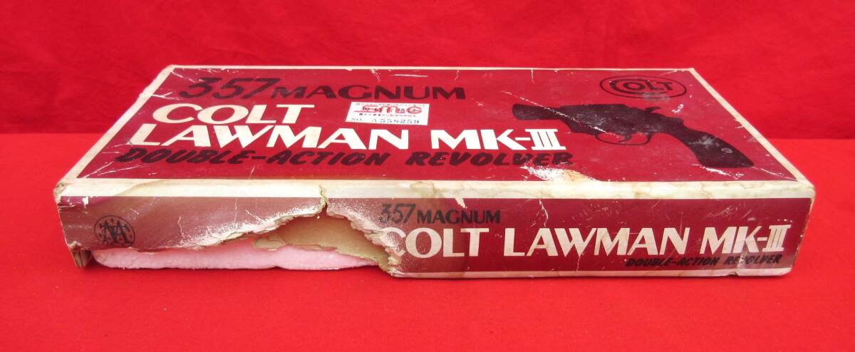 コクサイ製・COLT　LAWMAN　MKⅢの箱（３５７マグナム　モデルガン電動ガンガスガンエアーガンコルト拳銃ピストル説明書アメリカ軍米軍_画像3