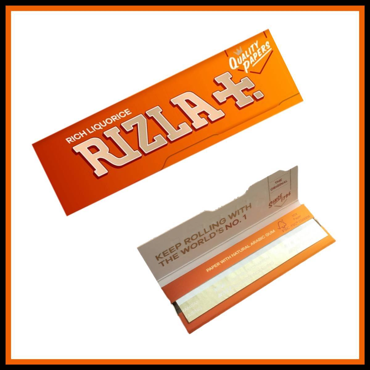 【送料無料】 RIZLA リズラ ペーパー リコリス 50個セット     手巻き タバコ 煙草 スモーキング ローリングペーパー B605の画像3