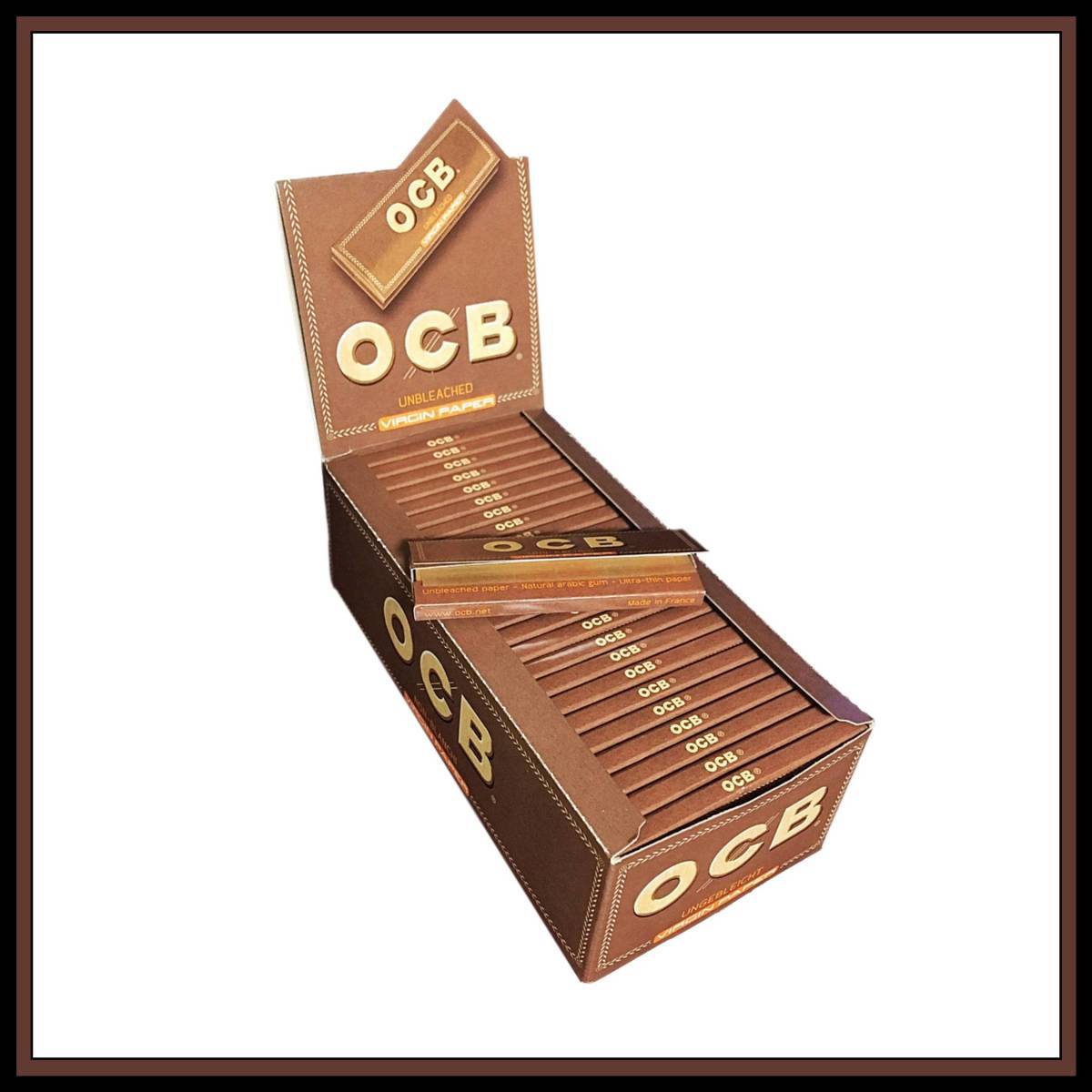 【送料無料】 OCB VIRGIN ブラウン ペーパー 40個セット ※手巻き タバコ 煙草 無漂白 ローリングペーパー B654_画像2