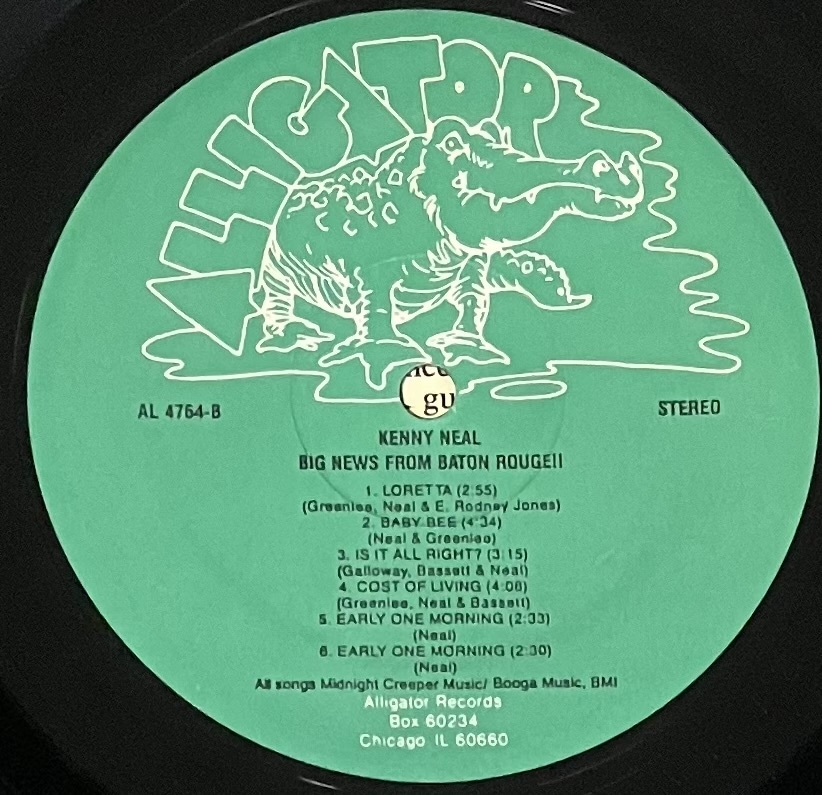 [ LP / レコード ] Kenny Neal / Big News From Baton Rouge!! ( Blues ) Alligator Records - AL 4764 ブルース_画像4