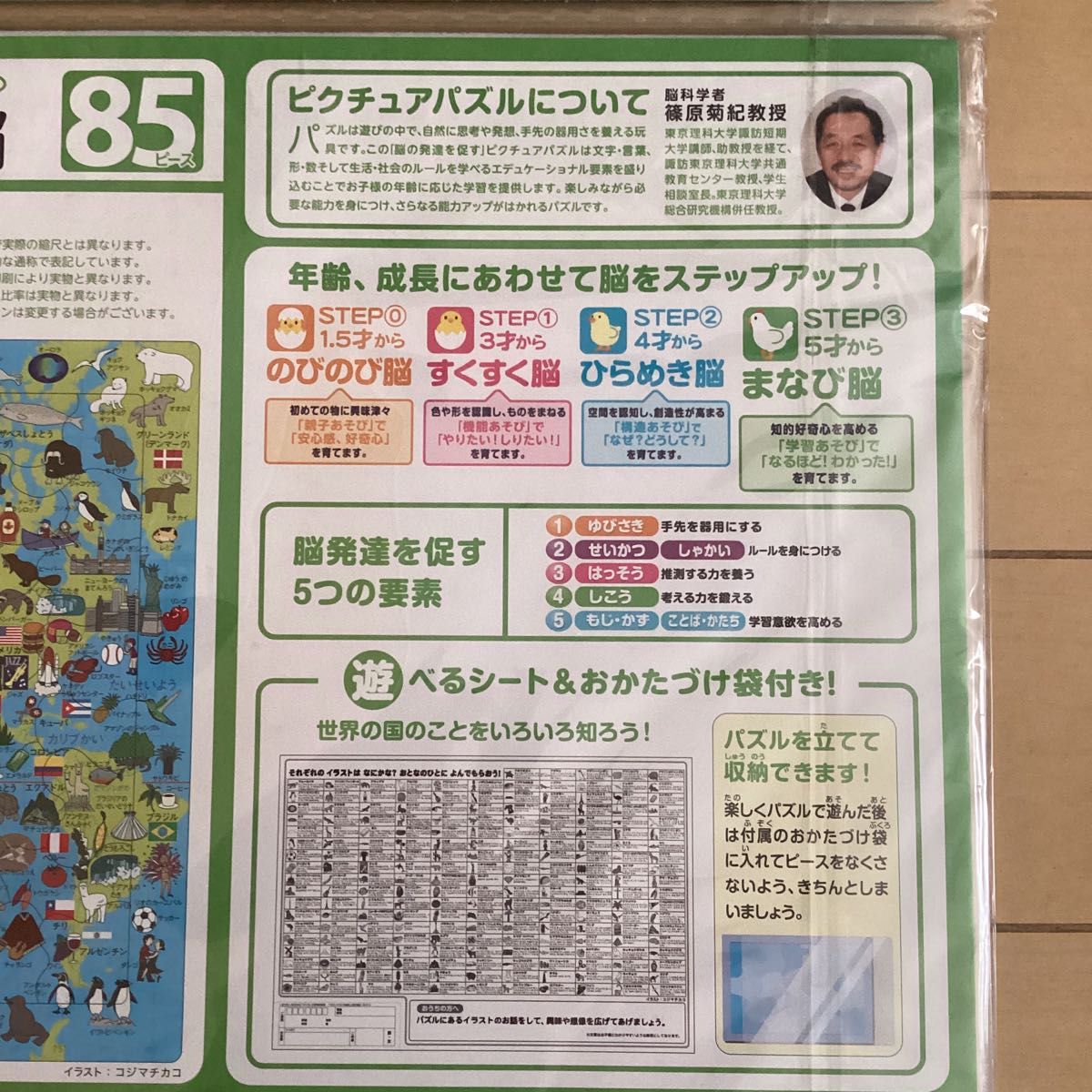 子供向け★日本＆世界地図　ジグソーパズルセット