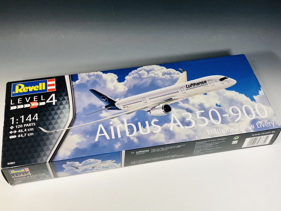 [ not yet constructed * rare * box scratch ] Germany Revell 1/144 air bus A350-900rufto handle The new painting specification 