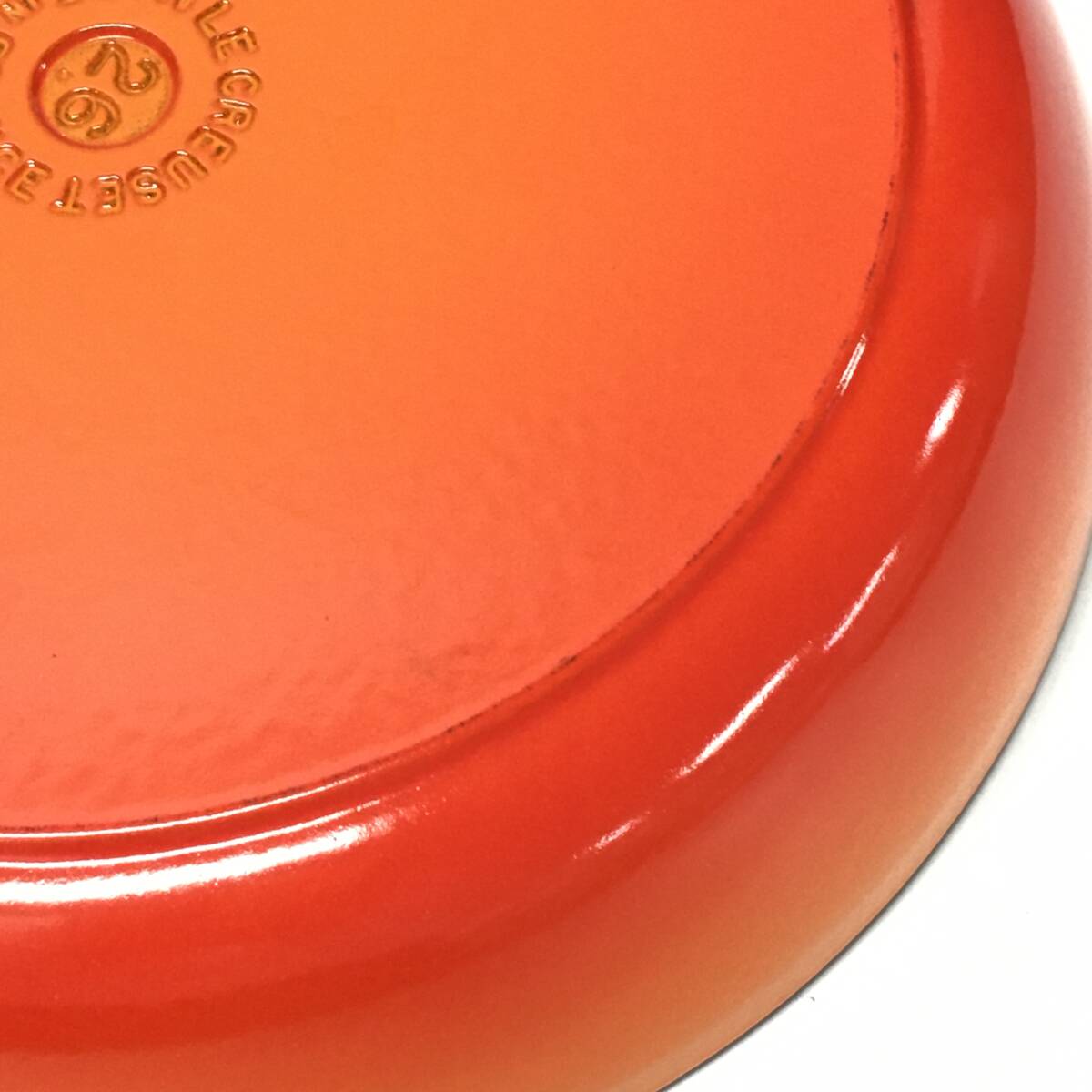 H241-191 ル・クルーゼ ビュッフェ キャセロール 26cm オレンジ ホーロー キッチン用品 鍋 フライパン 両手鍋 LE CREUSET _画像10