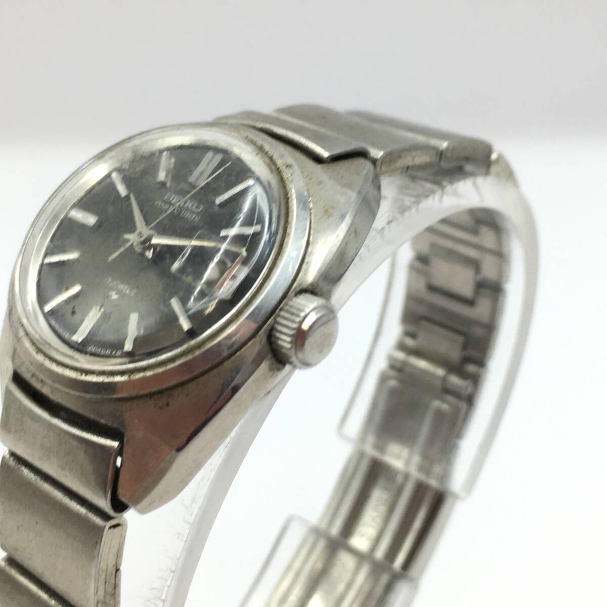 ○C12-48 SEIKO/セイコー matic lady 17石 3針 Date デイト レディース 自動巻き 腕時計 2517-0211 稼働品_画像4