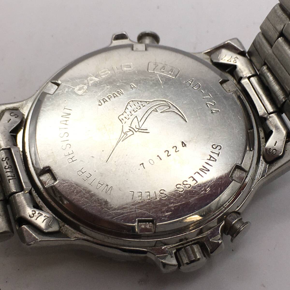 ○I12-380 CASIO/カシオ アラームクロノ デジアナ文字盤 メンズ クォーツ 腕時計 AD-724 の画像6