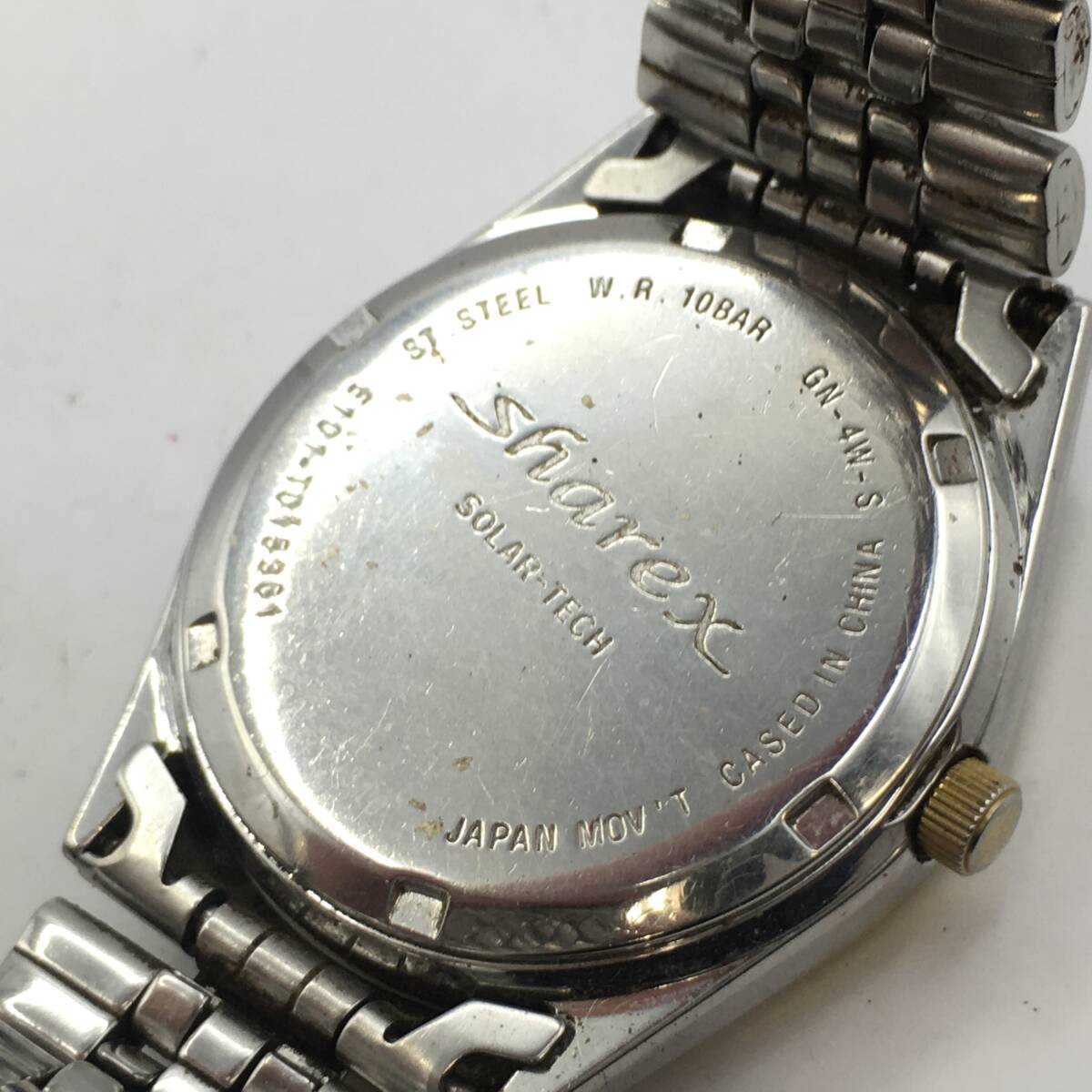 ○I12-58 CITIZEN/シチズン sharex シャレックス 3針 Daydate デイデイト メンズ ソーラー 腕時計 E101-T015361 不動ジャンク品の画像6