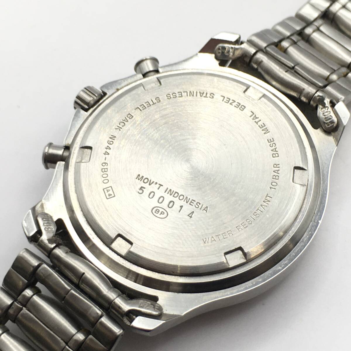 0K12-91 ALBA/ Alba CARIB Carib alarm Chrono 3 hands men's quartz wristwatch N944-6B00