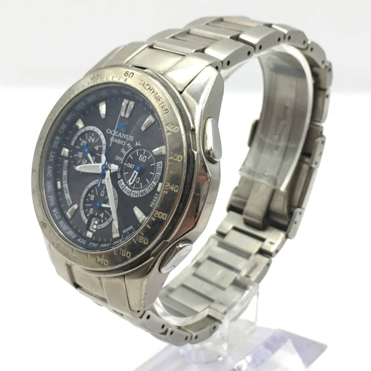 0M12-285 CASIO/ Casio OCEANUS Oceanus 3 hands Date Date men's solar wristwatch OCW-M800 immovable junk 