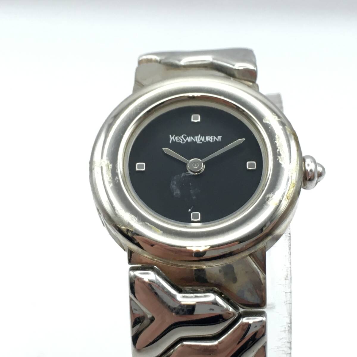 ○M12-156 YSL イヴサンローラン 2針 レディース クォーツ 腕時計 02801 の画像3