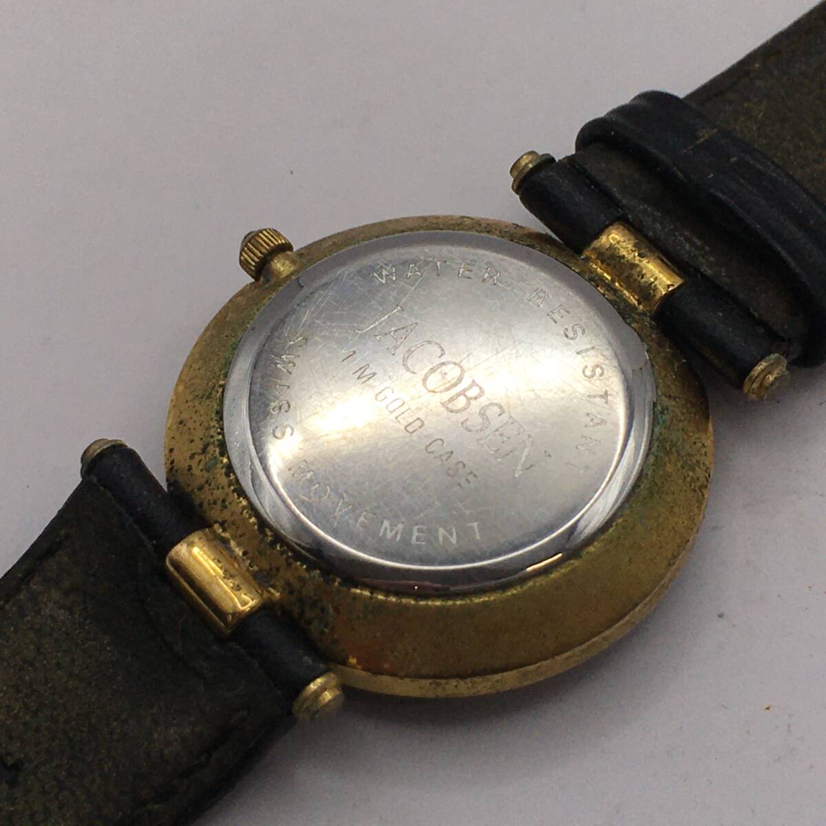 ○N12-316 JACOBSEN/ヤコブセン 2針 メンズ クォーツ 腕時計 レザーベルト の画像6