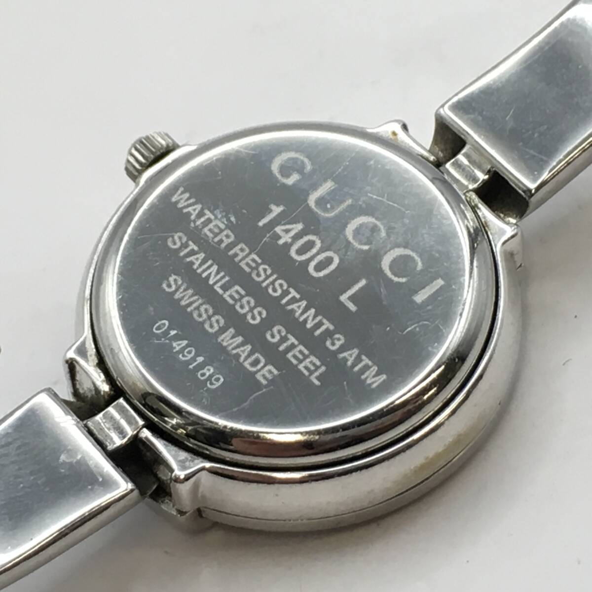 ○N12-34 GUCCI/グッチ 2針 レディース クォーツ 腕時計 1400Lの画像6