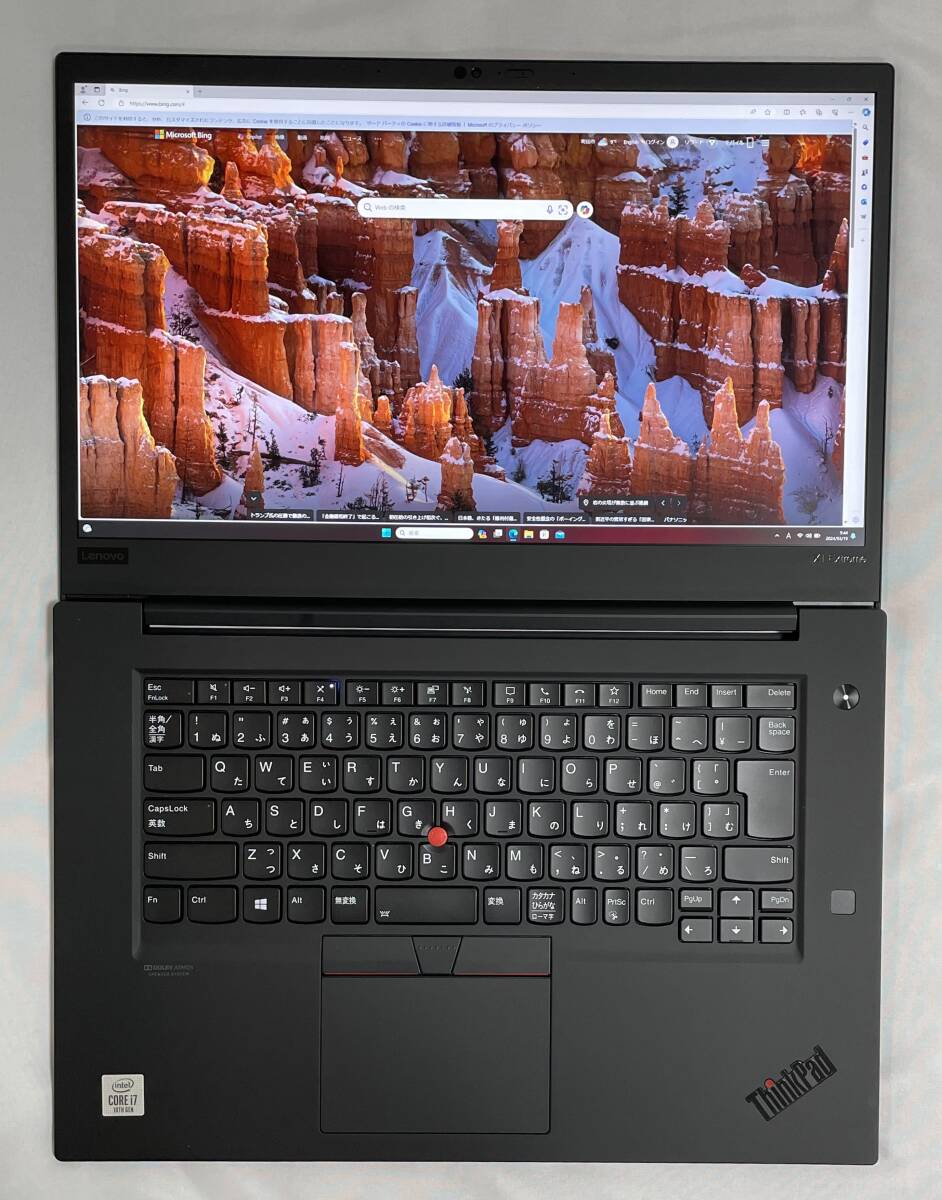 ThinkPad X1 Extreme Gen3 - SIMフリー MS Office 2021 - CPU i7 / MEM 40GB / SSD 2TB / Win10-11 Pro_画像5