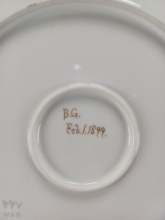 HAVILAND LIMOGES サイン入り BG 1899 手描きハナミズキ＆ゴールド ケーキ皿_画像10