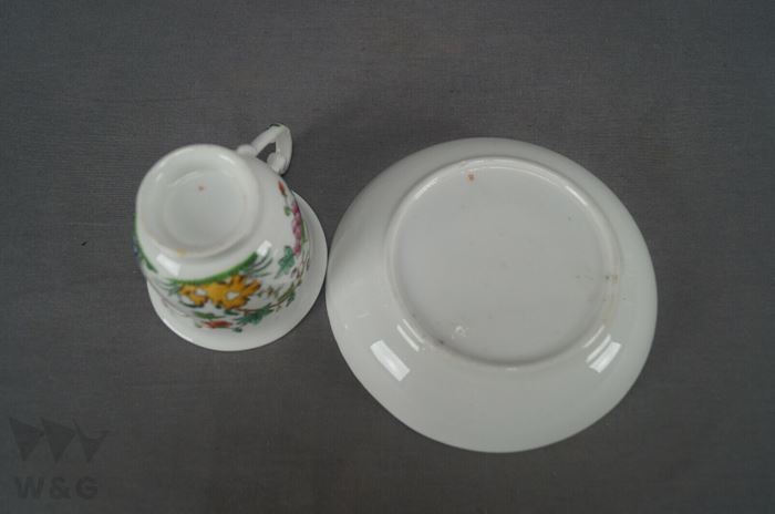 リッジウェイ多色花柄2/818磁器コーヒーカップ＆ソーサー 1814-1820年頃 A_画像10