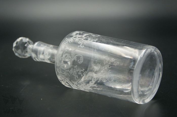 1900年 バカラ クリアクリスタルグラス 彫刻入り リキュール ボトル デカンタ フランス_画像2