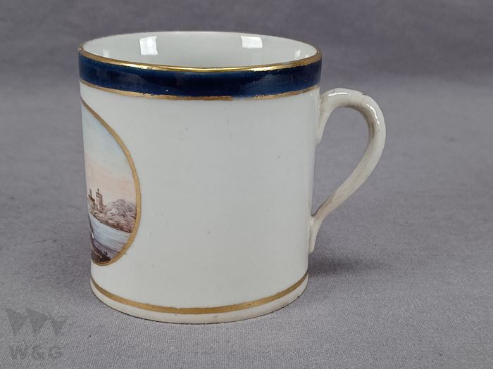 do tea ji paste hand .. water vi la cobalt & Gold coffee cup 1800 year about 